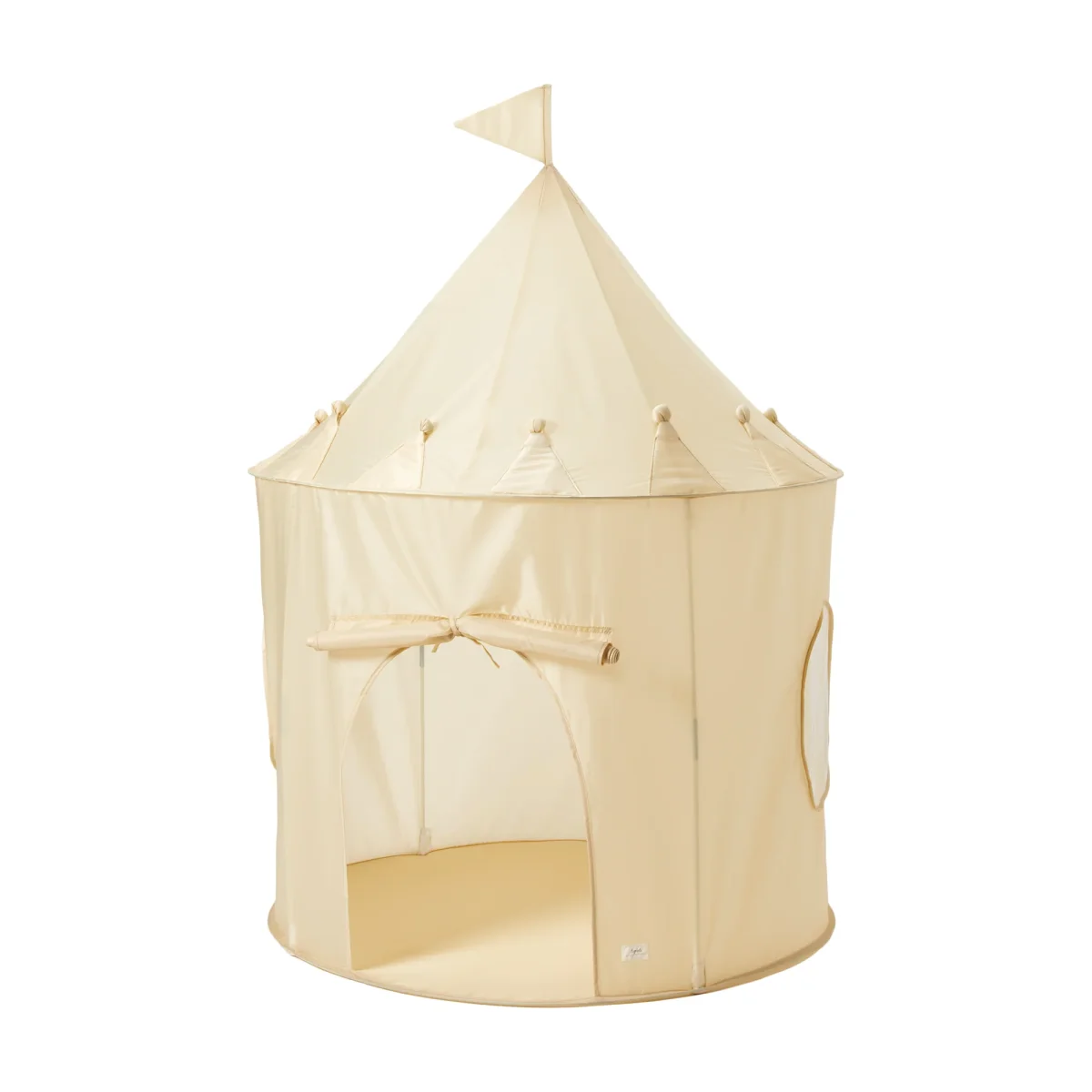 beige recycled fabric play tent - Image 2